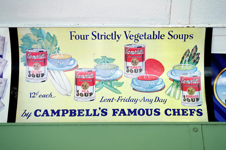 Trains Vintage Train Car Ad Vegetable Soups Mixed Media by Thomas Woolworth