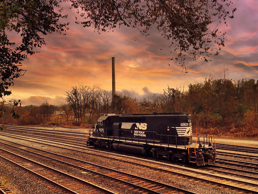Trainyard Photograph by Kriss Wilson