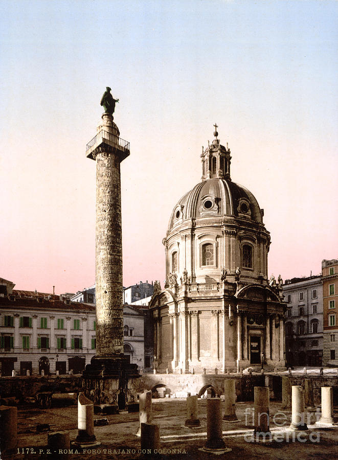 Trajans Column, 1890s Photograph by Science Source