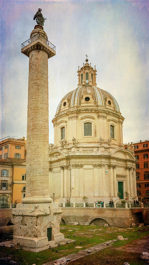 Trajans Column Rome Italy Photograph by Joan Carroll