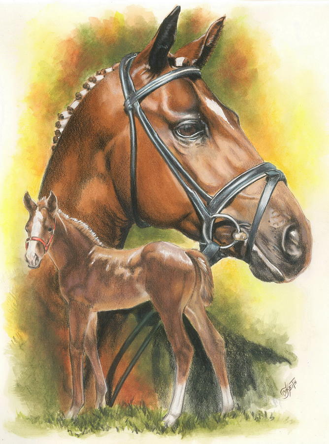 Horse Mixed Media - Trakehner by Barbara Keith