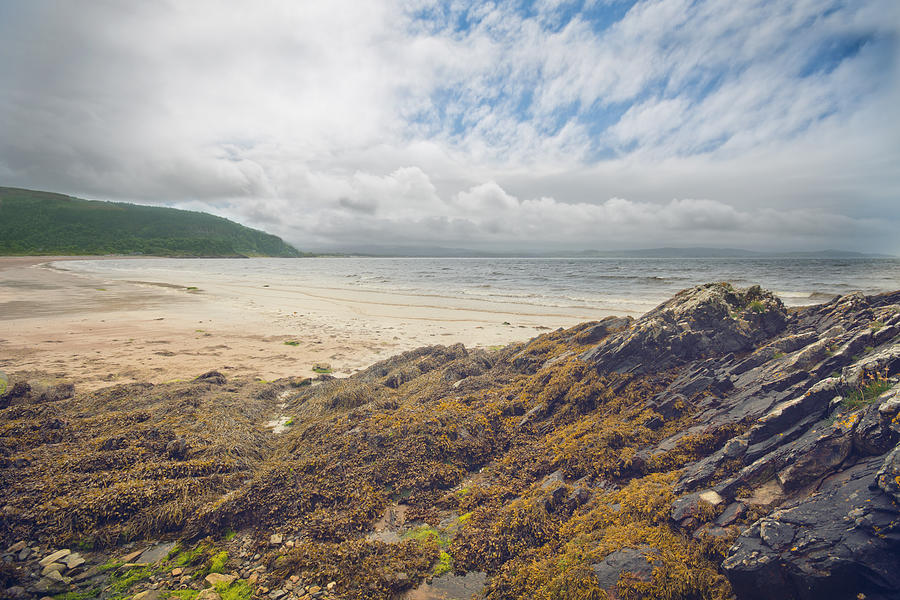 Beach Photograph - Tralee Bay, Scotland by Ray Devlin