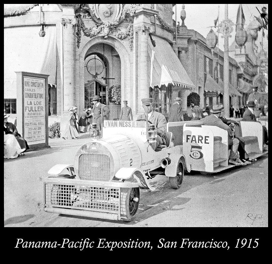 Tram Car, Visitor Transportation, Panama-Pacific Exposition, 191 Photograph by A Macarthur Gurmankin