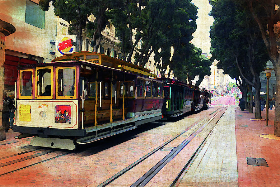 Trams In San Francisco Photograph
