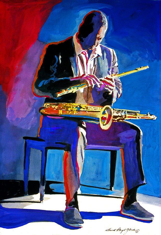 Trane - John Coltrane Painting by David Lloyd Glover