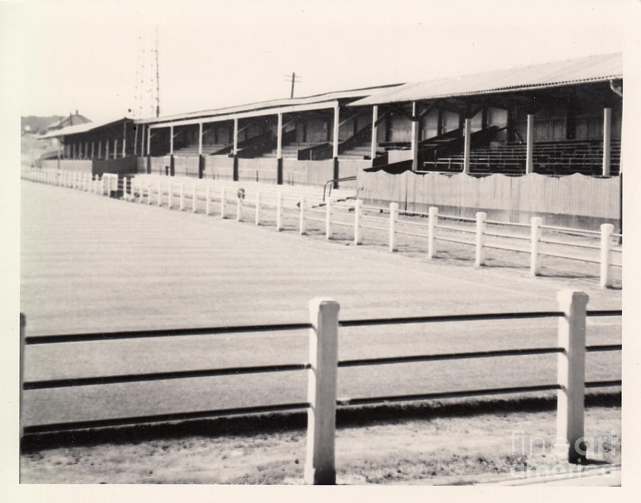 Tranmere Rovers - Prenton Park - Main Stand 1 - BW - 1967 Photograph by Legendary Football Grounds