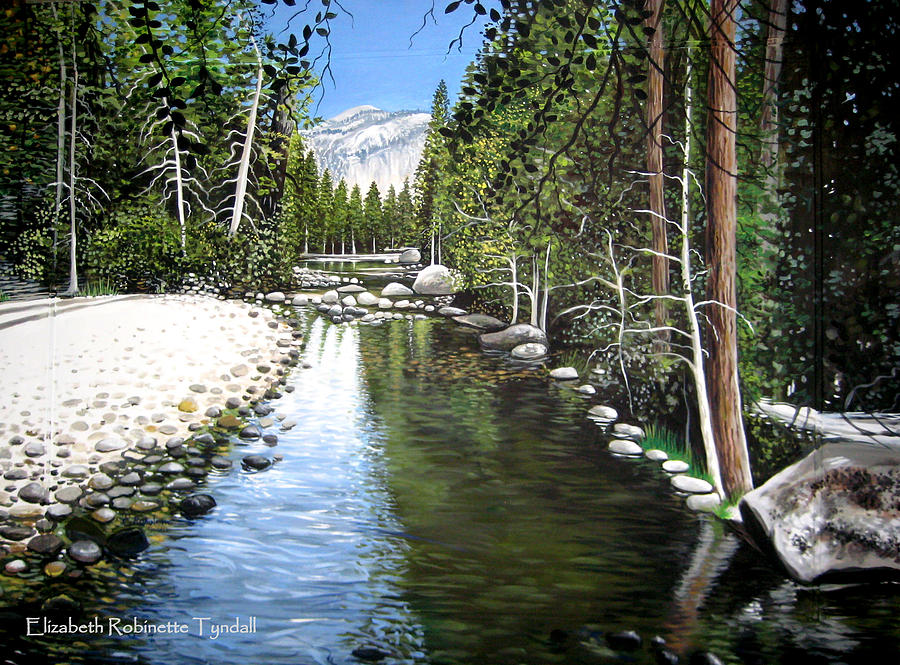Tranquil Forest Painting by Elizabeth Robinette Tyndall