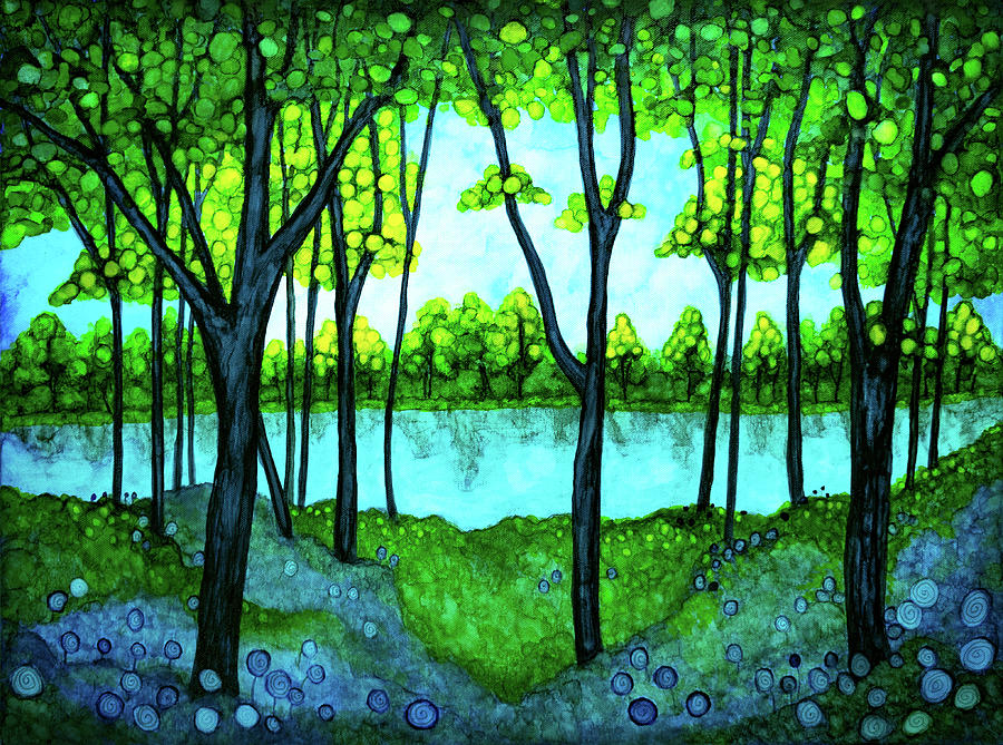 Landscape Painting - Tranquil Forest by Jennifer Allison
