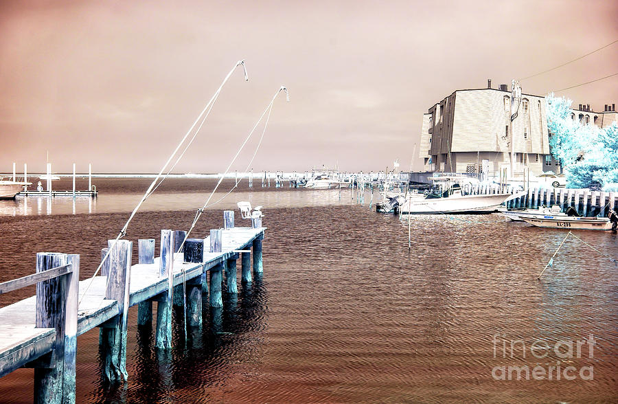 Tranquil Morning at Long Beach Island Infrared Photograph by John Rizzuto