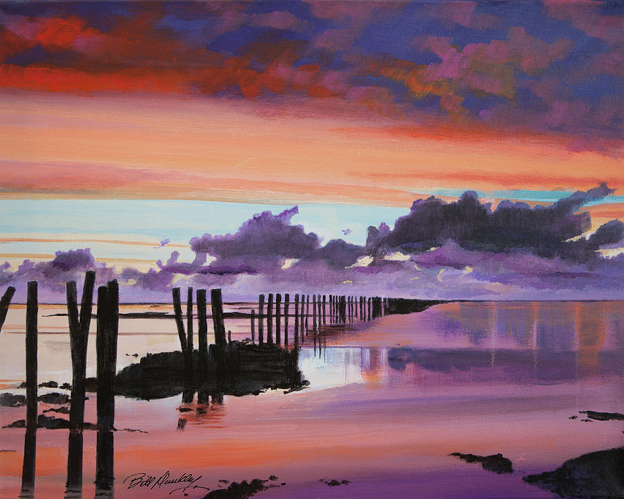 Sunrise Painting - Tranquil Sunset by Bill Dunkley