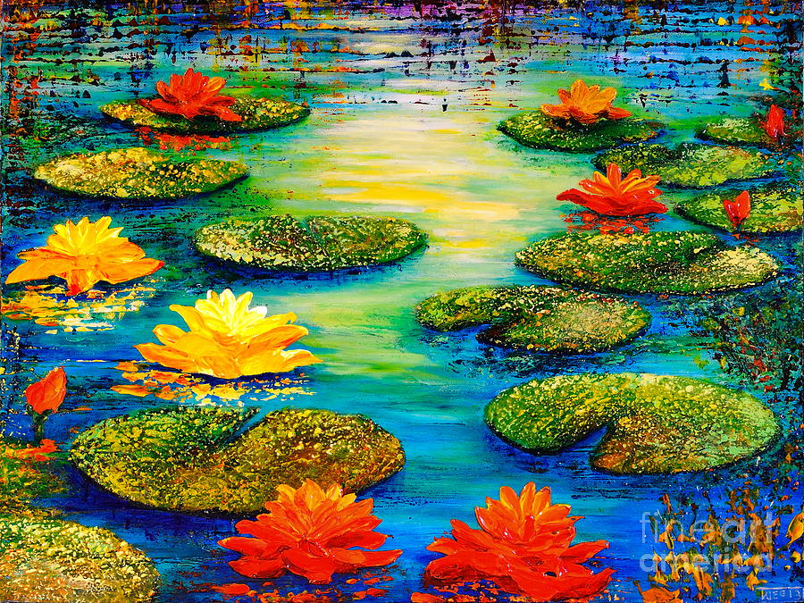 Claude Monet Painting - Tranquility 3 by Teresa Wegrzyn