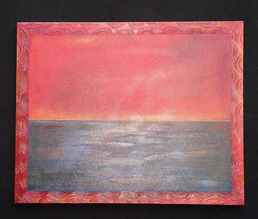 Sunset Painting - Tranquility by Laurie Alpert