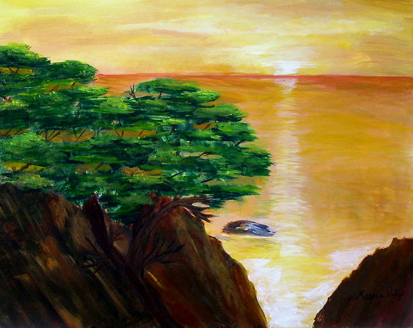 Sunset Painting - Tranquility by Marcia Paige