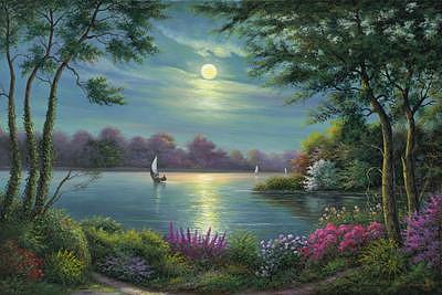 Tranquility Painting by Suleyman Mavruk Tranquility Painting by Suleyman Mavruk