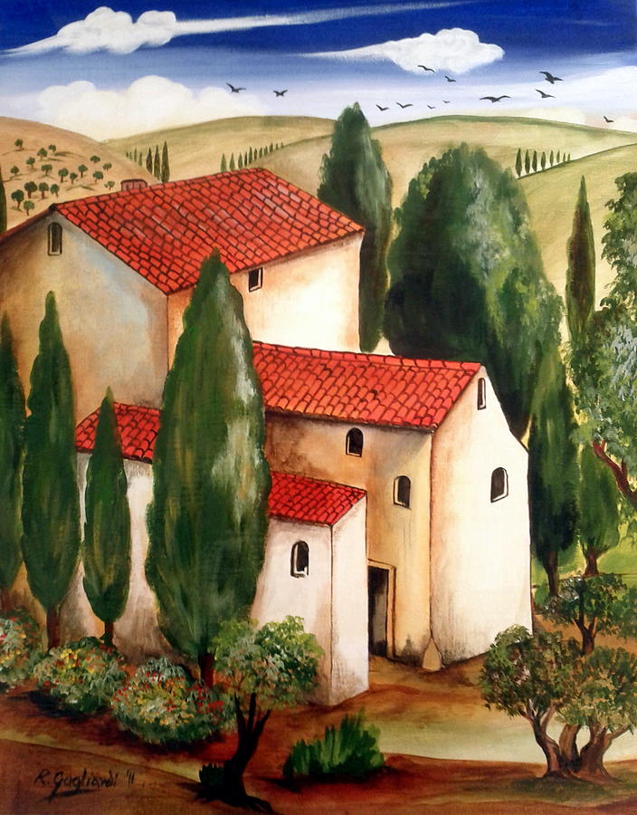 Tranquillita Toscana Painting by Roberto Gagliardi