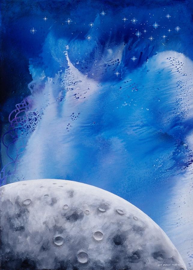 Transcendental Moon Painting by Lee Pantas