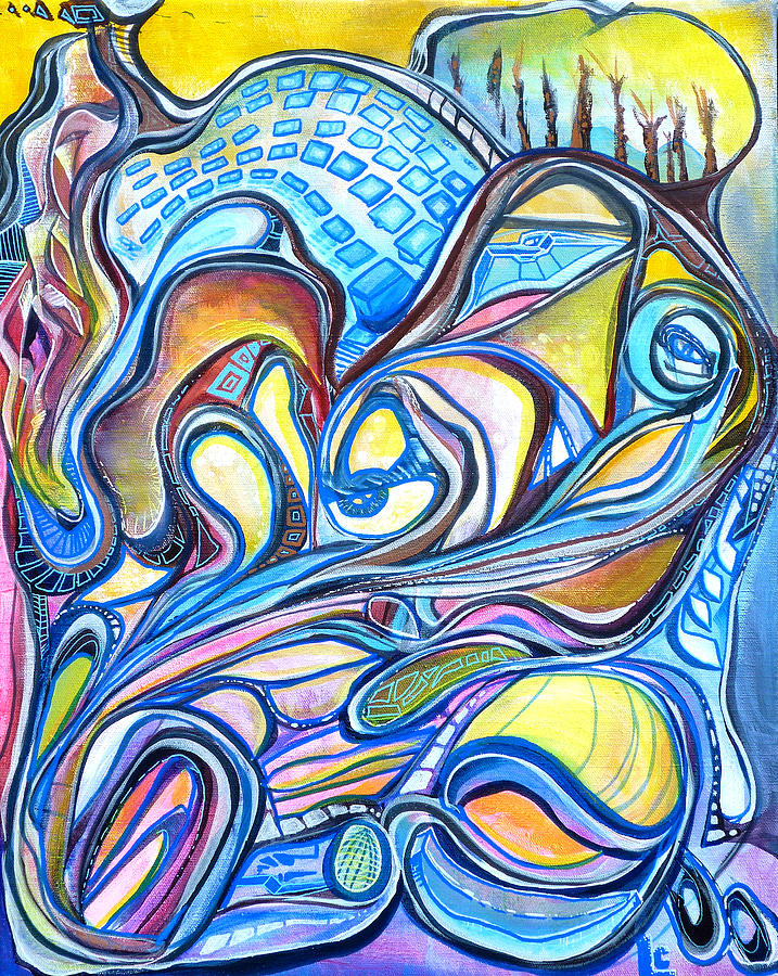 Abstract Painting - Transcending Mutations - 2 by Larry Calabrese