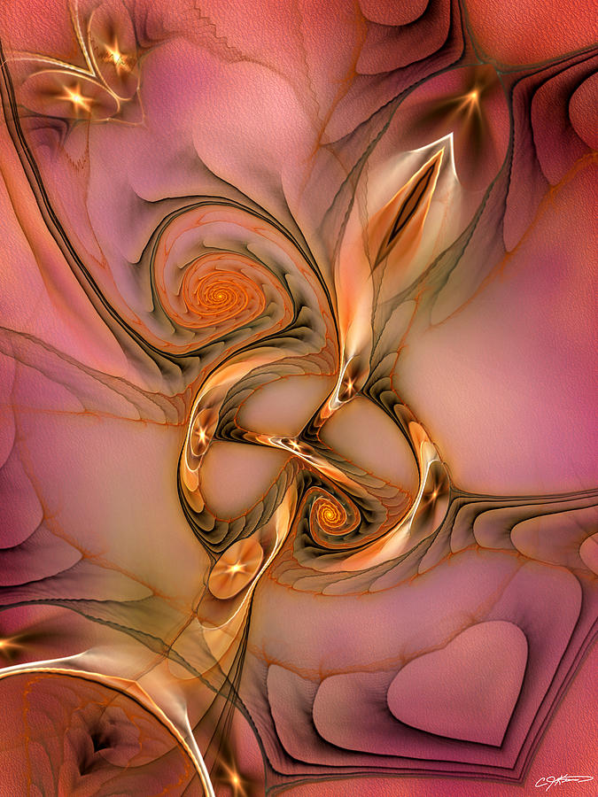 Abstract Digital Art - Transferring Affections by Casey Kotas