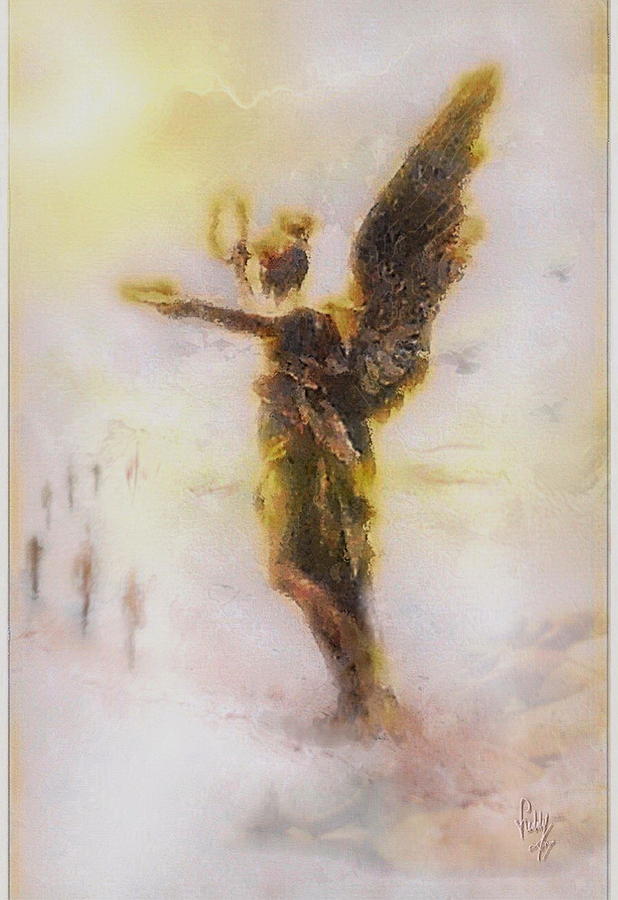Angel Painting - Transients by Freddy Kirsheh