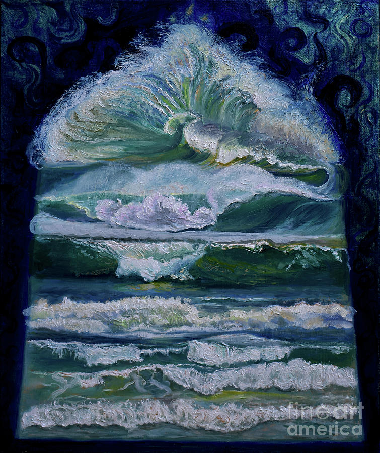 Transformed by God-Waves of Glory Painting by Anne Cameron Cutri