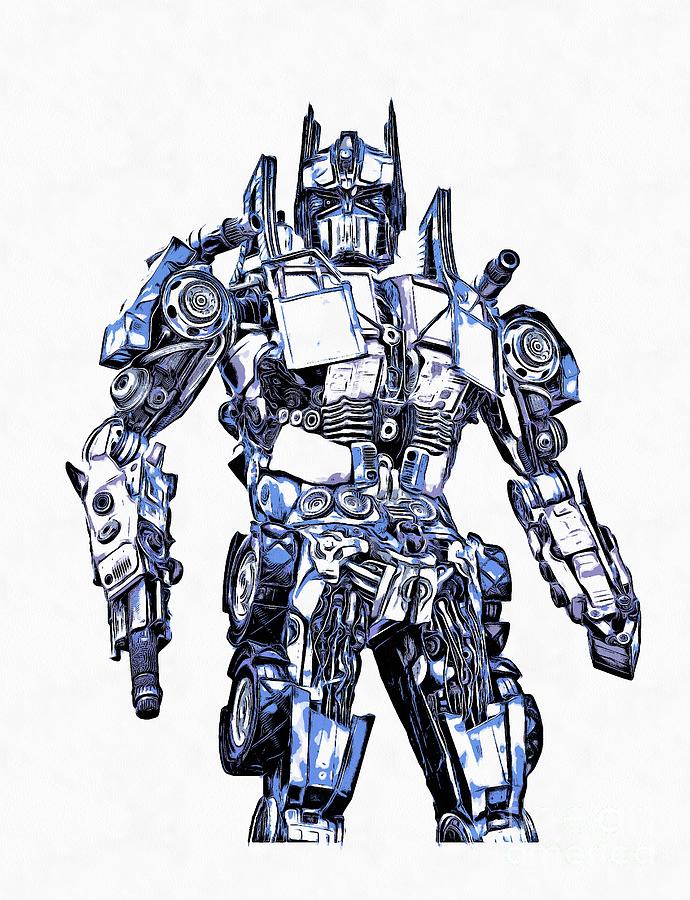 Original Transformers Optimus Prime Sketch by Jeff Tae 9x12 Board | eBay