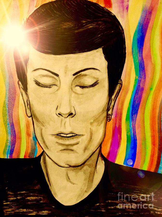 David Bowie Painting - Transient by Joan-Violet Stretch