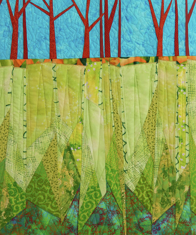 Tree Tapestry - Textile - Transitions 3 by Linda Beach Tree Tapestry - Textile - Transitions 3 by Linda Beach