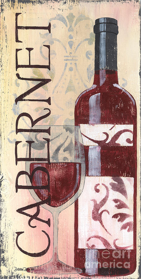 Wine Painting - Transitional Wine Cabernet by Debbie DeWitt