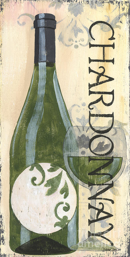 Wine Painting - Transitional Wine Chardonnay by Debbie DeWitt