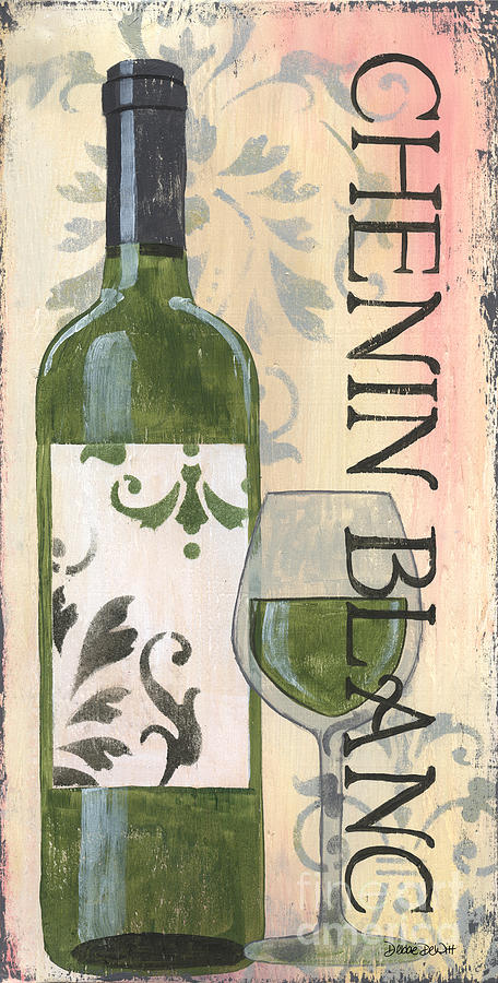 Wine Painting - Transitional Wine Chenin Blanc by Debbie DeWitt