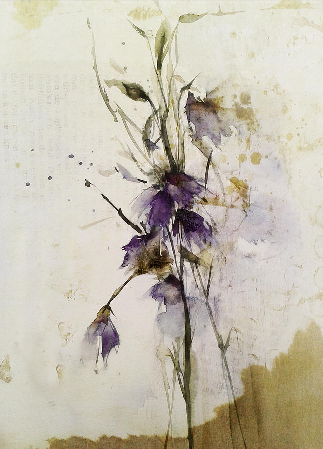 Flower Painting - Translucent  by Annemiek Groenhout
