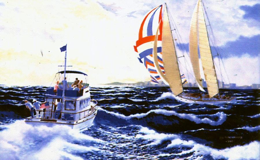 Seascape Painting - TransPac by Leif Thor Kvammen