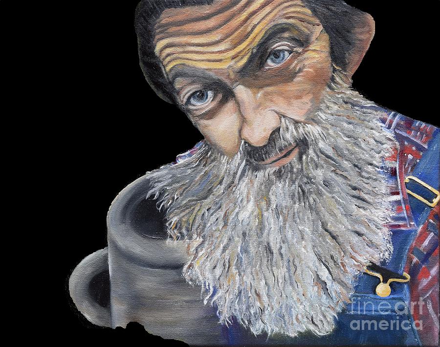 Popcorn Sutton Shines with Transparent Background -for T-shirts and other fabric items- Moonshine Painting by Jan Dappen