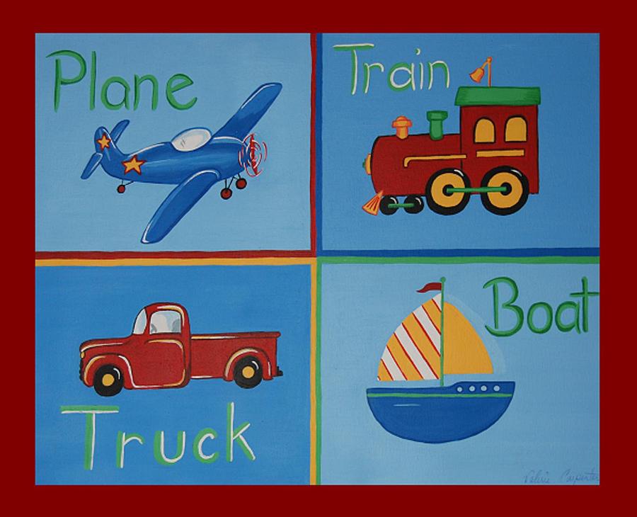 Transportation modes Painting by Valerie Carpenter