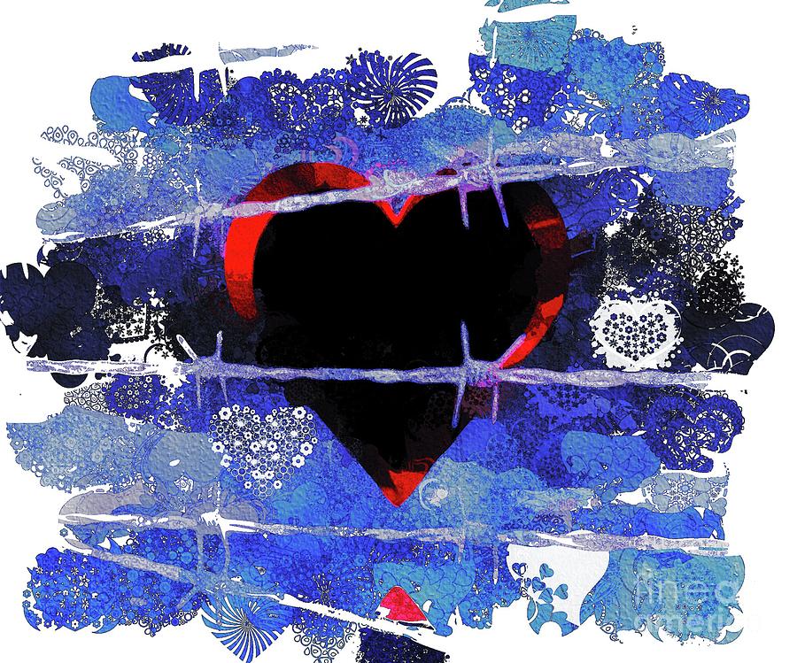 Abstract Painting - Trapped Heart by Esoterica Art Agency