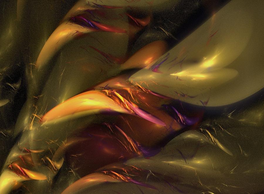 Abstract Digital Art - Trapped In Amber by Nirvana Blues
