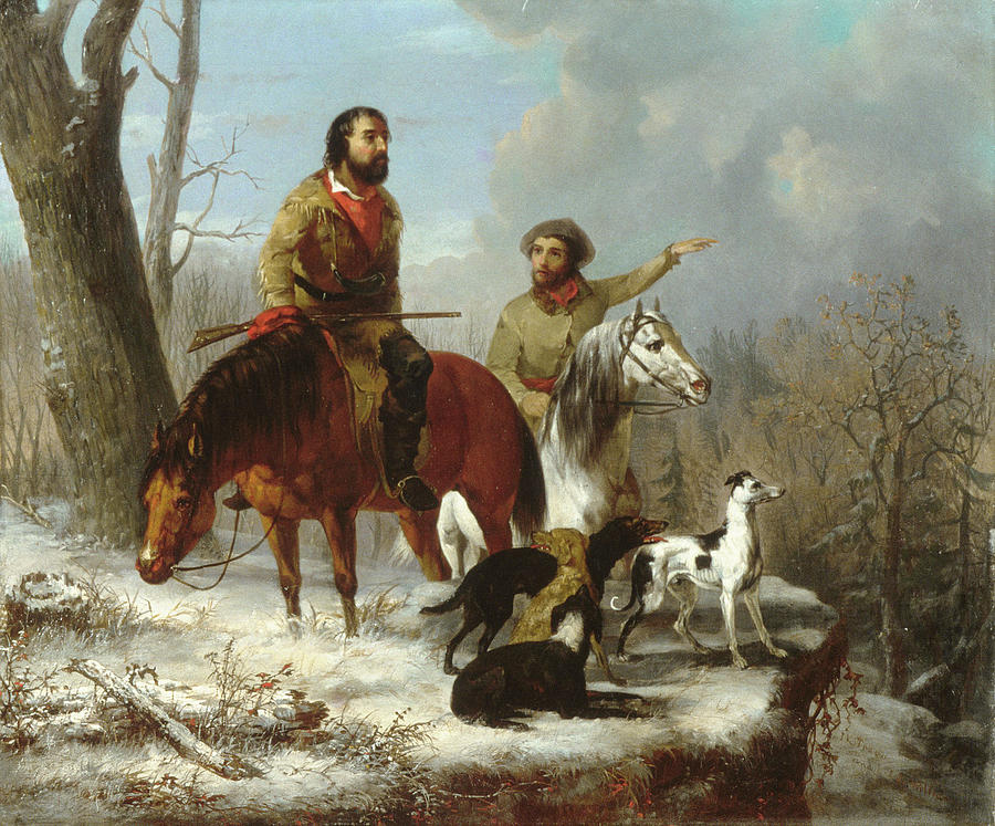 Trappers             Painting by Trego and Williams
