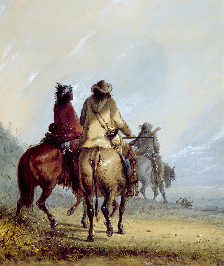 Trappers Starting for the Beaver Hunt Painting by Alfred Jacob Miller
