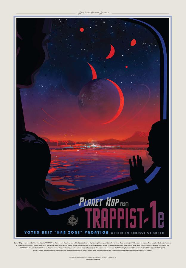 trappist   - JPL Travel Poster Painting by Celestial Images