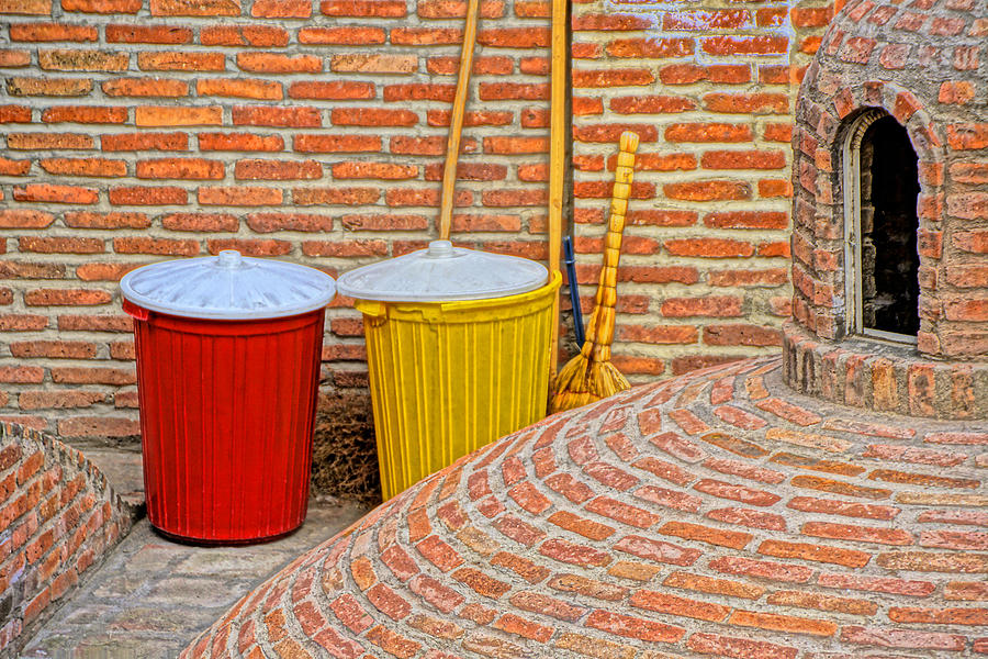Trash Cans Photograph by Dennis Cox