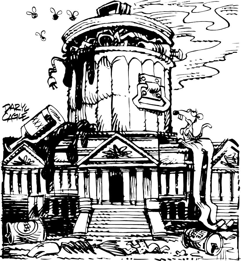 Capital Drawing - Trash Congress by Daryl Cagle Capital Drawing - Trash Congress by Daryl Cagle