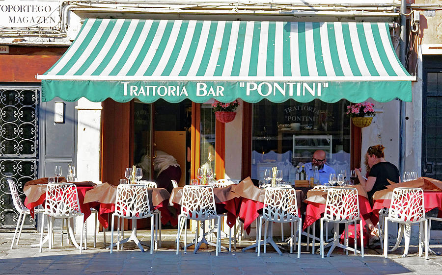 Trattoria Bar Pontini In Venice, Italy Photograph by Rick Rosenshein
