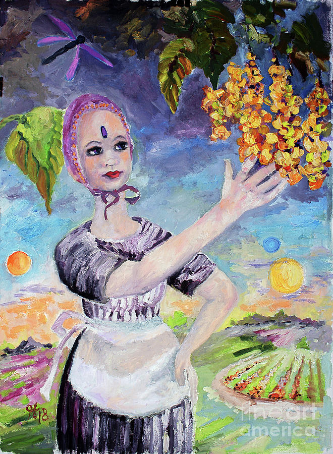 Travel Log 13  Finding Plethora Oil Painting Painting by Ginette Callaway