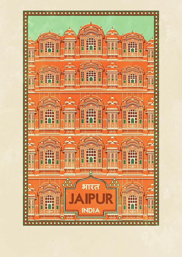 Travel Posters - Jaipur India Digital Art By Rui Ricardo - Fine Art America