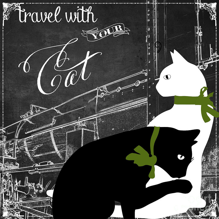 Travel with Your Cat Painting by Mindy Sommers
