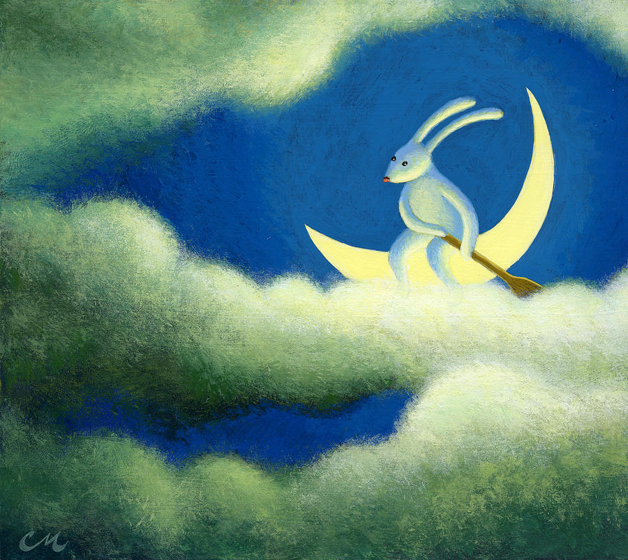 Rabbit Painting - Traveler by Chris Miles