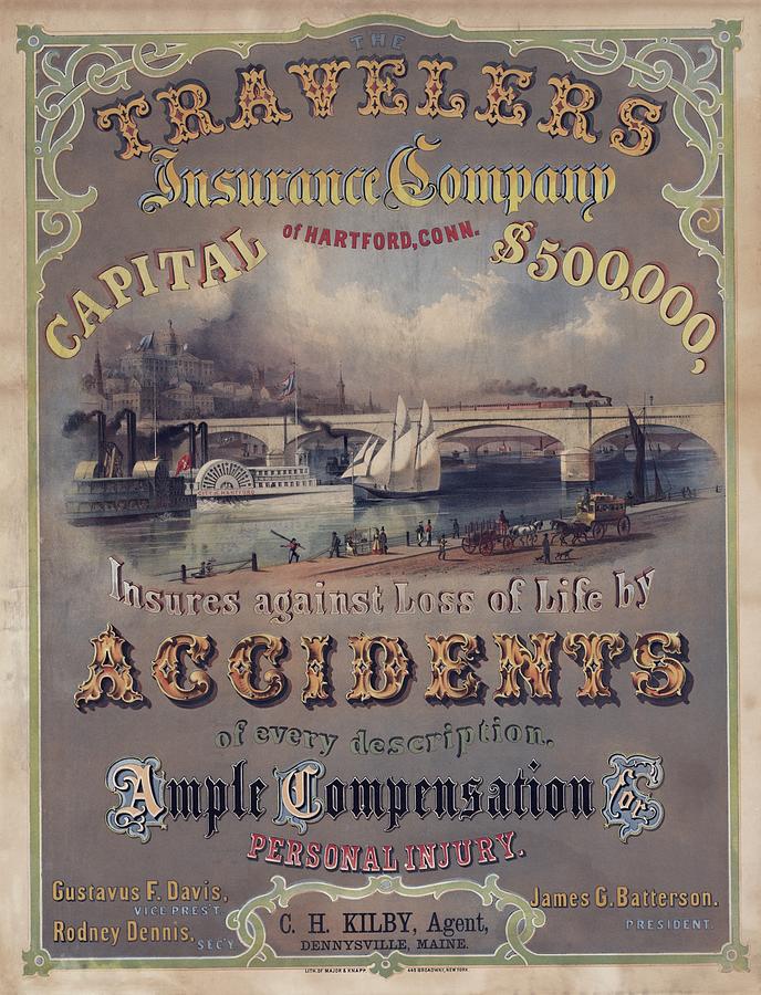 Hartford Photograph - Travelers Insurance Company Advertising by Everett