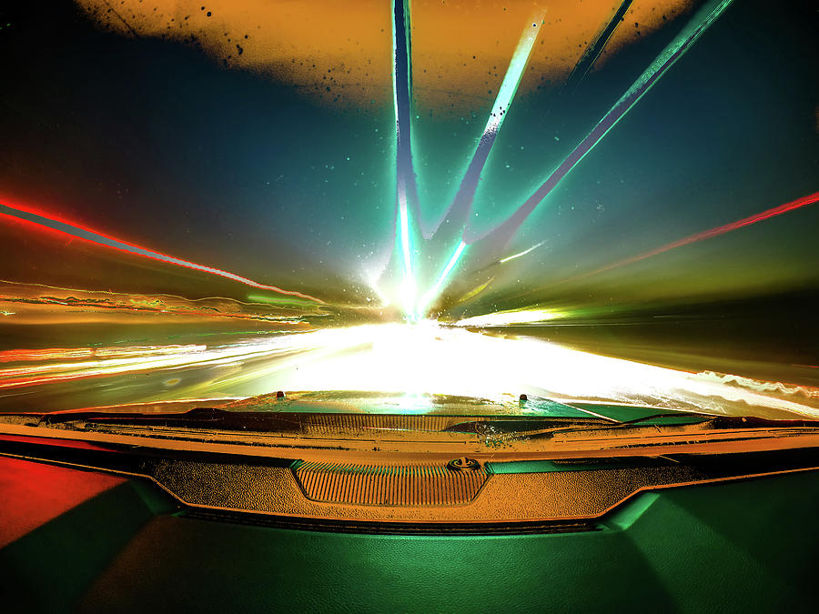 Traveling At Speed Of Light Abstract Long Exposure In A Car Photograph by Alex Grichenko