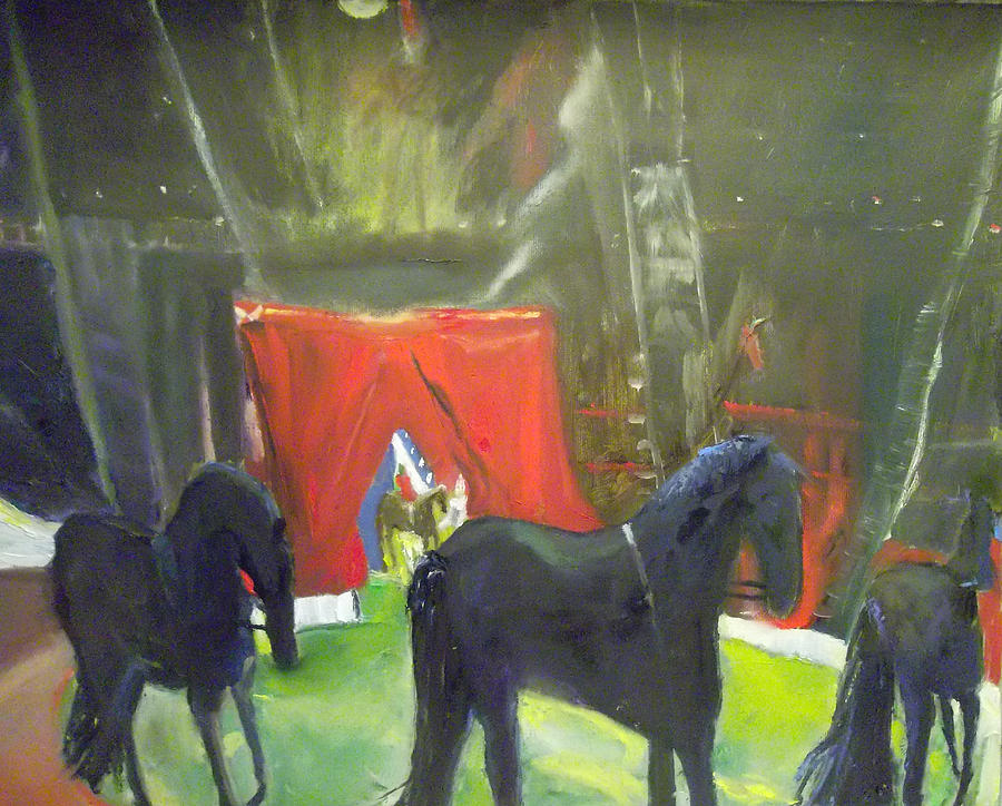 Traveling Circus Painting by Susan  Esbensen