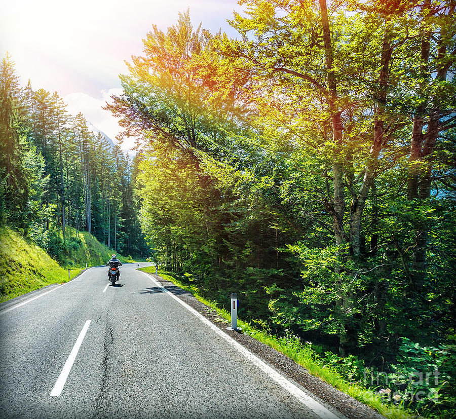 Traveling on motorcycle Photograph by Anna Om